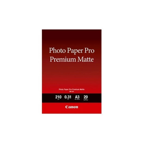 Canon Photo Paper Pro Premium Matte PM-101 8657B006 Fotopapier DIN A3 210 g/m² 20 Blatt Matt