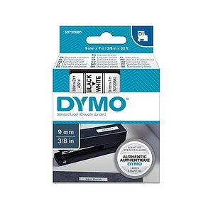 Schriftband DYMO D1 40913 Bandfarbe: Weiß Schriftfarbe:Schwarz 9 mm 7 m