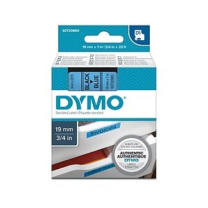 Schriftband DYMO D1 45806 Bandfarbe: Blau Schriftfarbe:Schwarz 19 mm 7 m