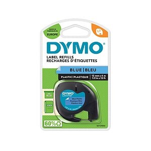DYMO 91225 Schriftband Bandfarbe: Ultrablau Schriftfarbe: Schwarz 12 mm 4 m