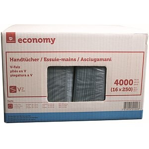 NEUTRAL Falthandtuch 1lg. 24x24cm 992932.60 blau, V-Falz 16x250 Blatt
