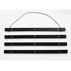 DEBEX Posterleisten 21x2cm LBMG schwarz, magnetisch