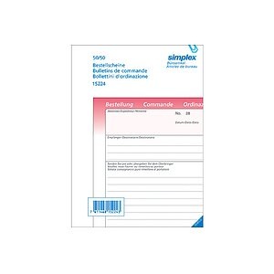 Oneco Bestellscheine, A5, rosa/weiß, 5 Blocks