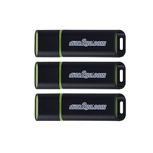 DISK2GO Passion 3Stk. - USB-Stick (16 GB, Schwarz/Grün)