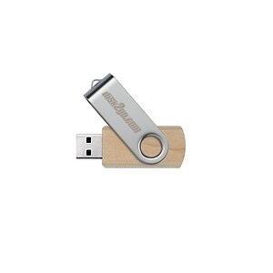 DISK2GO Wood - USB-Stick (8 GB, Braun/Silber)