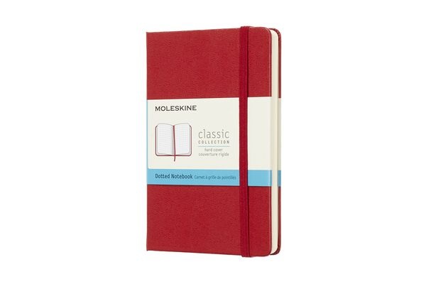Moleskine Scarlet Red Notebook Pocket Dotted Hard
