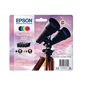 Original Multipack Tinte BKCMY Epson No. 502, T02V140