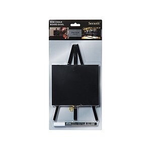 SECURIT Kreidetafel-Staffelei MINI MNI-BL-KR-1 schwarz 24.4x15x13.5cm