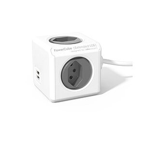 Allocacoc PowerCube Extended USB - Stockdosenwürfel (Grau)