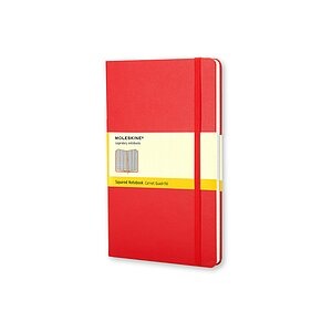 Moleskine classic Red Cover, Large Size, Squared Notebook
