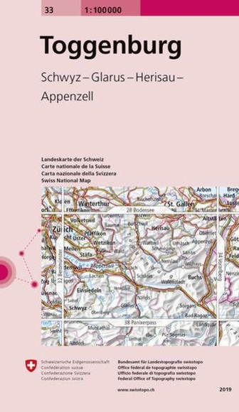 Landeskarte der Schweiz Toggenburg