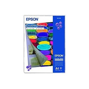 Epson Double-Sided Matte Paper C13S041569 Fotopapier DIN A4 178 g/m² 50 Blatt Beide Seiten bedruckbar, Matt