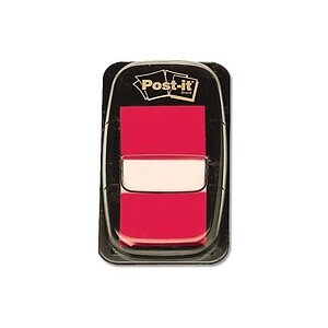 Post-it Haftstreifenspender Index 680-1 Farbe des Haftstreifens: Rot 7000029852