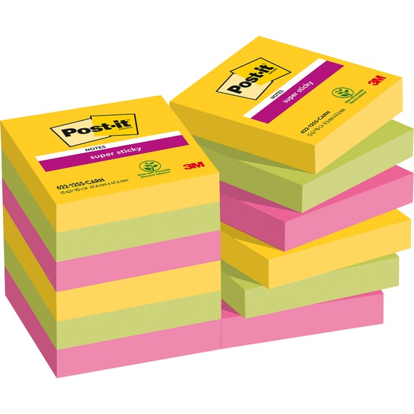 3M Notizzettel Post-it Super Sticky 4.7 cm x