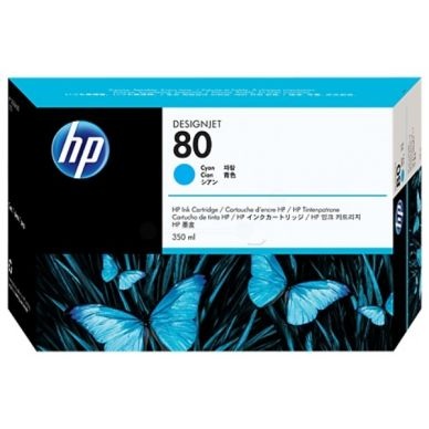Original Tintenpatrone cyan HP No. 80, C4846A