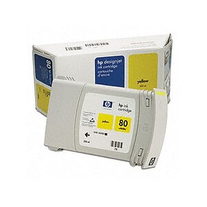 Original Tintenpatrone gelb HP No. 80, C4848A