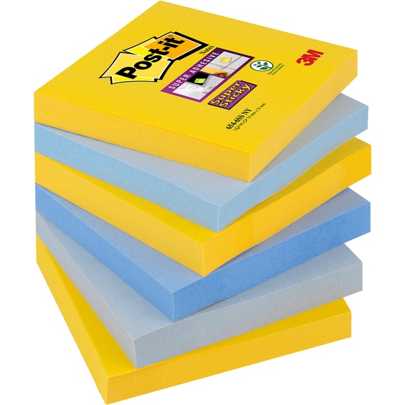 POST-IT Super Sticky Notes 76x76mm 654-6SS-NY New York 4 Farben 6 x 90