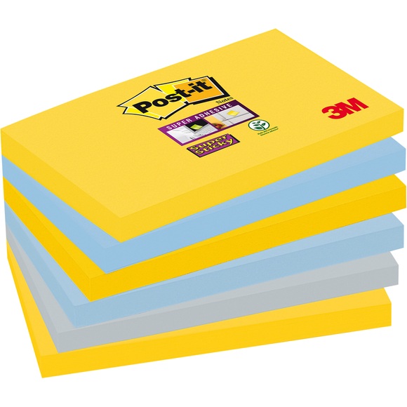 POST-IT Super Sticky Notes 76x127mm 655-6SS-NY New York 4 Farben 6 x 9