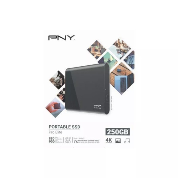 PNY Technologies Portable SSD Pro Elite 250Gb USB 3.1 Type-C Extern