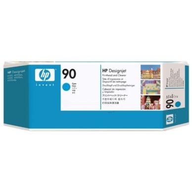Original Druckkopf cyan + Reiniger HP No. 90, C5055A