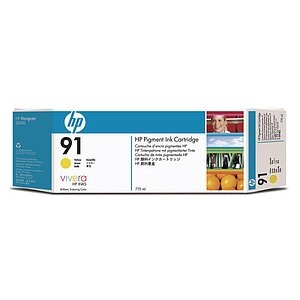 HP 91 Gelb Tintenpatrone, pigmentbasiert, 775 ml