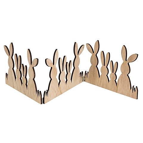 Hasen aus Holz, 66 x 14 cm