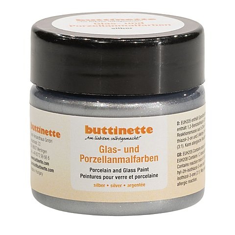 buttinette Glas- und Porzellanmalfarbe, silber