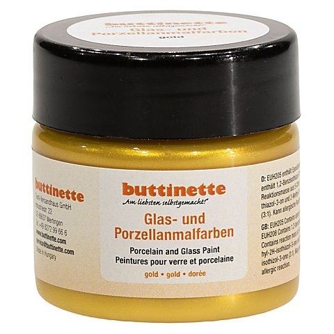 buttinette Glas- und Porzellanmalfarbe, gold