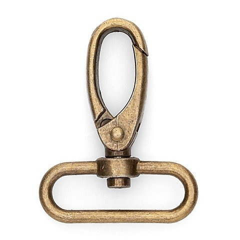 buttinette Karabinerhaken, altmessing, für 40 mm breite Bänder, Inhalt: 2 Stück