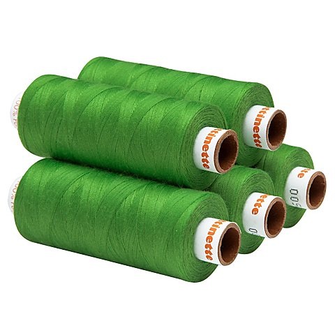 buttinette Universal-Nähgarn, Stärke: 100, 5er-Pack, apfelgrün