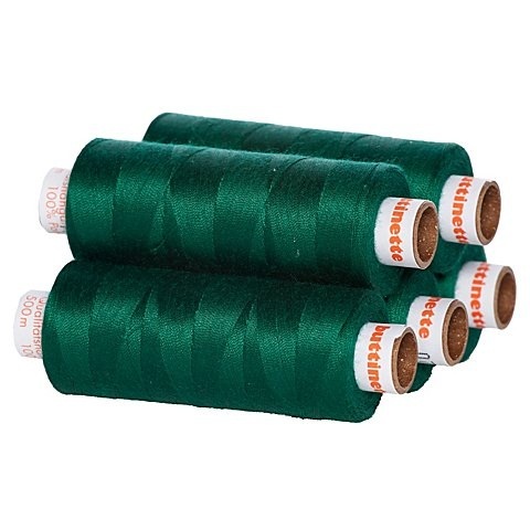 buttinette Universal-Nähgarn, Stärke: 100, 5er-Pack, tanne