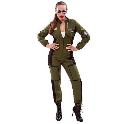 Overall Kampfflieger für Damen, olivgrün