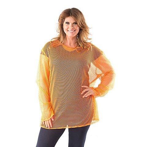 Netzshirt für Starke Frauen, neonorange
