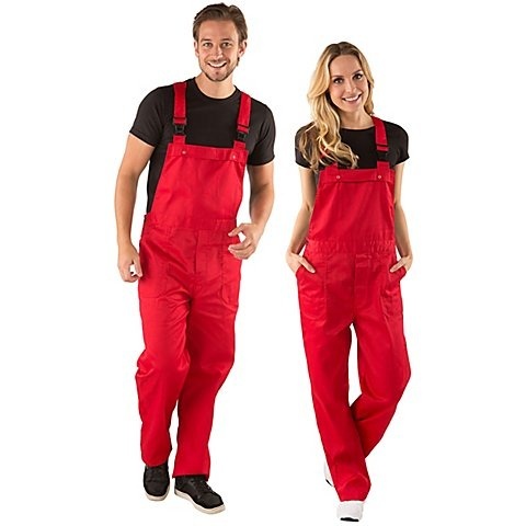 Latzhose unisex, rot