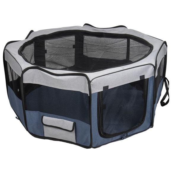 FLAMINGO Haustier Laufstall Flavio 116x116x48 cm L Blau