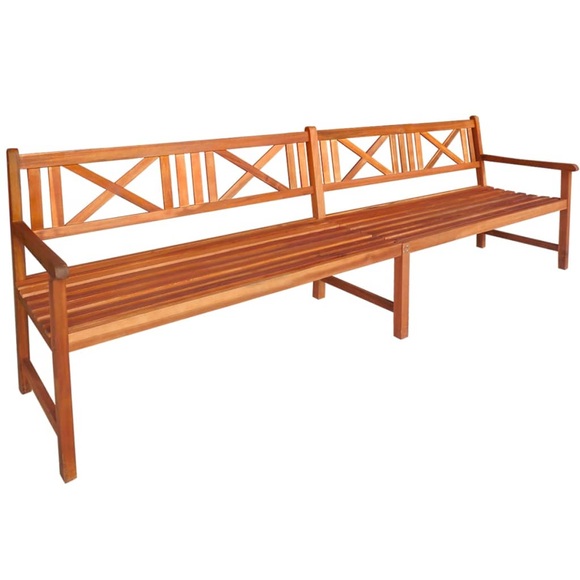 Gartenbank 240 cm Massivholz Akazie