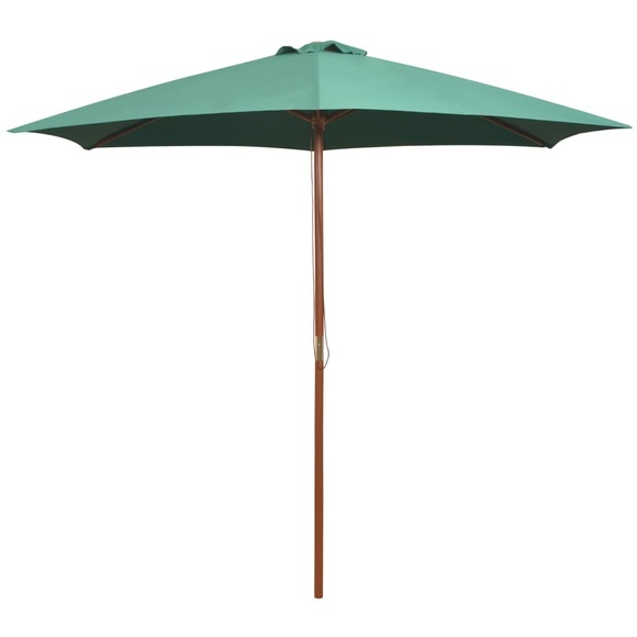 vidaXL Sonnenschirm 270×270 cm Holzstange Grün