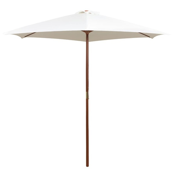 vidaXL Sonnenschirm 270×270 cm Holzstange Cremeweiß