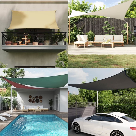 Sonnensegel Oxfordgewebe Quadratisch 2 x 2 m Anthrazit