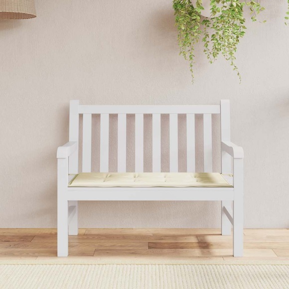 vidaXL Gartenbank-Auflage Creme 120x50x4 cm