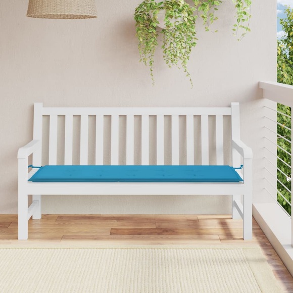 vidaXL Gartenbank-Auflage Blau 150x50x4 cm