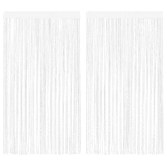 Fadenvorhang 2 Stk.100 x 250 cm Weiss