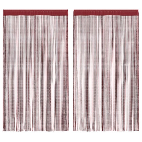 vidaXL Fadenvorhänge 2 Stk. 140 x 250 cm Burgunderrot