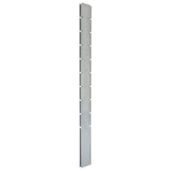 vidaXL Pfosten für Gabionenzaun Silbern 240 cm Verzinkter Stahl