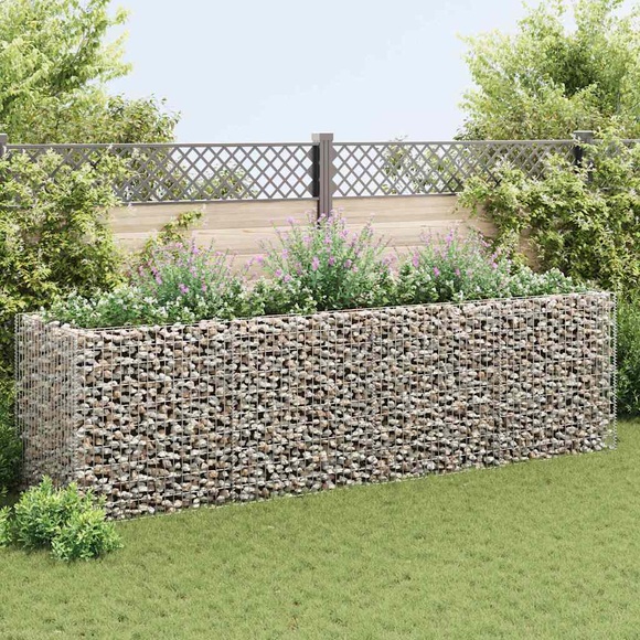 vidaXL Gabionen-Hochbeet Stahl 360×90×100 cm