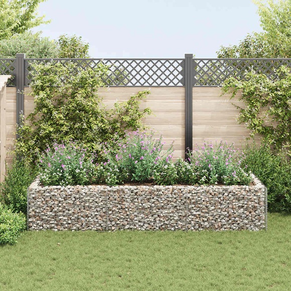 vidaXL Gabionen-Hochbeet Stahl 270×90×50 cm