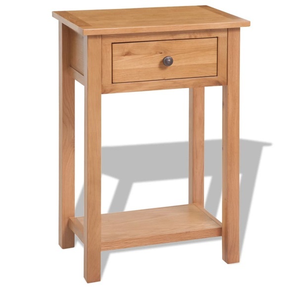 Konsolentisch Massiv Eiche 50x32x75 cm Braun