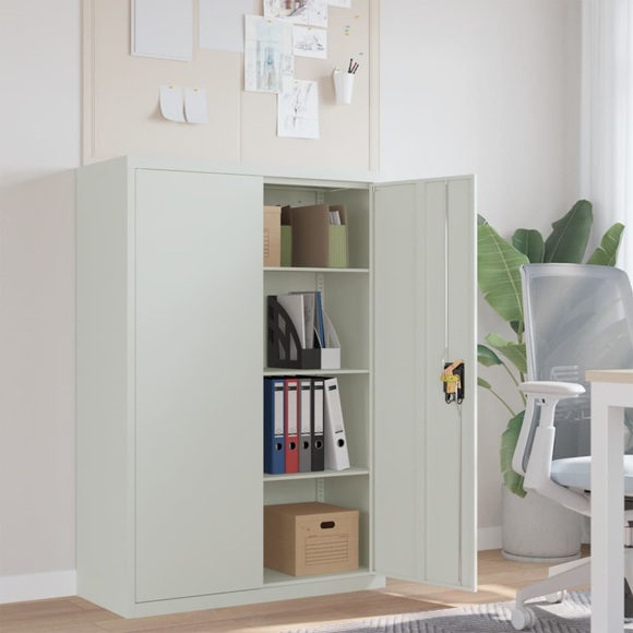 vidaXL Aktenschrank 90×40×140 cm Stahl Grau