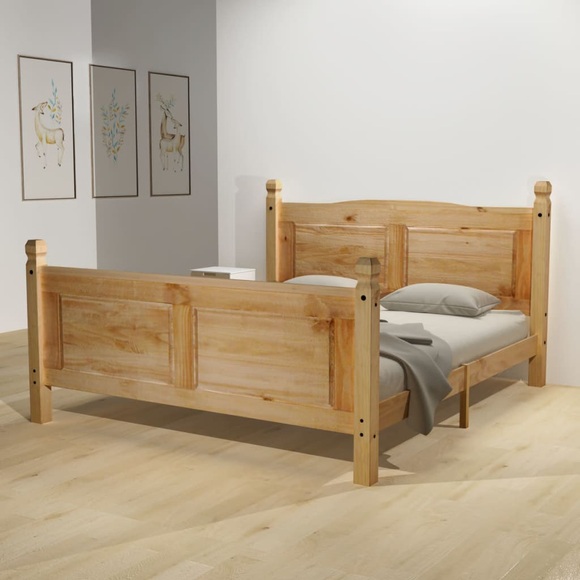 Bett & Memory-Matratze Mexikanische Kiefer Corona 160 x 200 cm