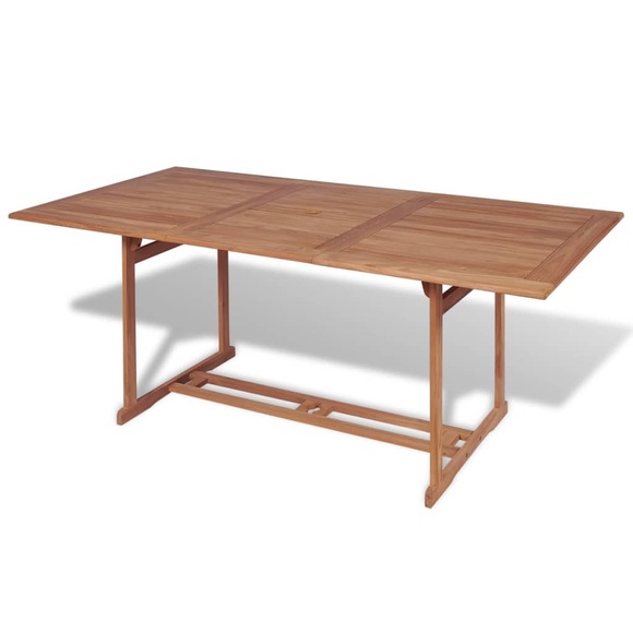 Garten-Esstisch Rechteckig 180 x 90 x 75 cm Teak